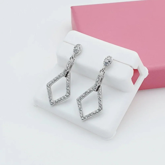 - "925 Sterling Silver Cubic Zirconia Earrings, U19254683 - Picture 10 of 10